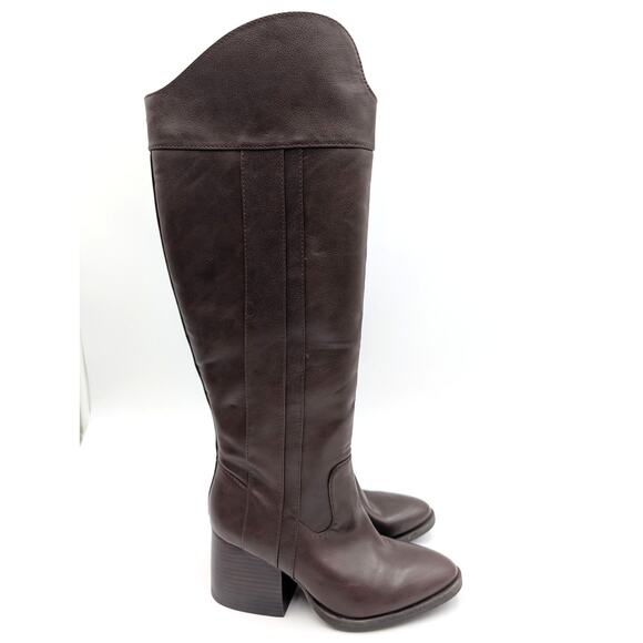 Korks Scarlet Western Boots Women's Side Zip Dark Brown Size US6M EU36.5 - Picture 3 of 14